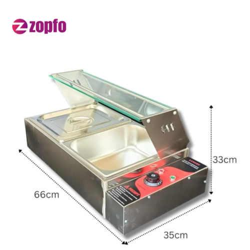 Electric Bain Marie With Glass – Commercial Food Warmer