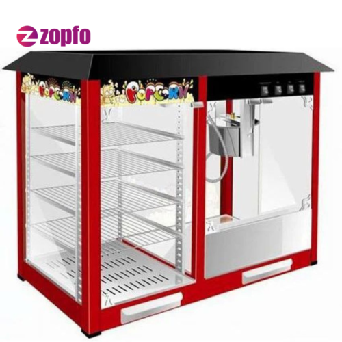 Electric Popcorn Machine with Warmer – Commercial Popcorn Maker