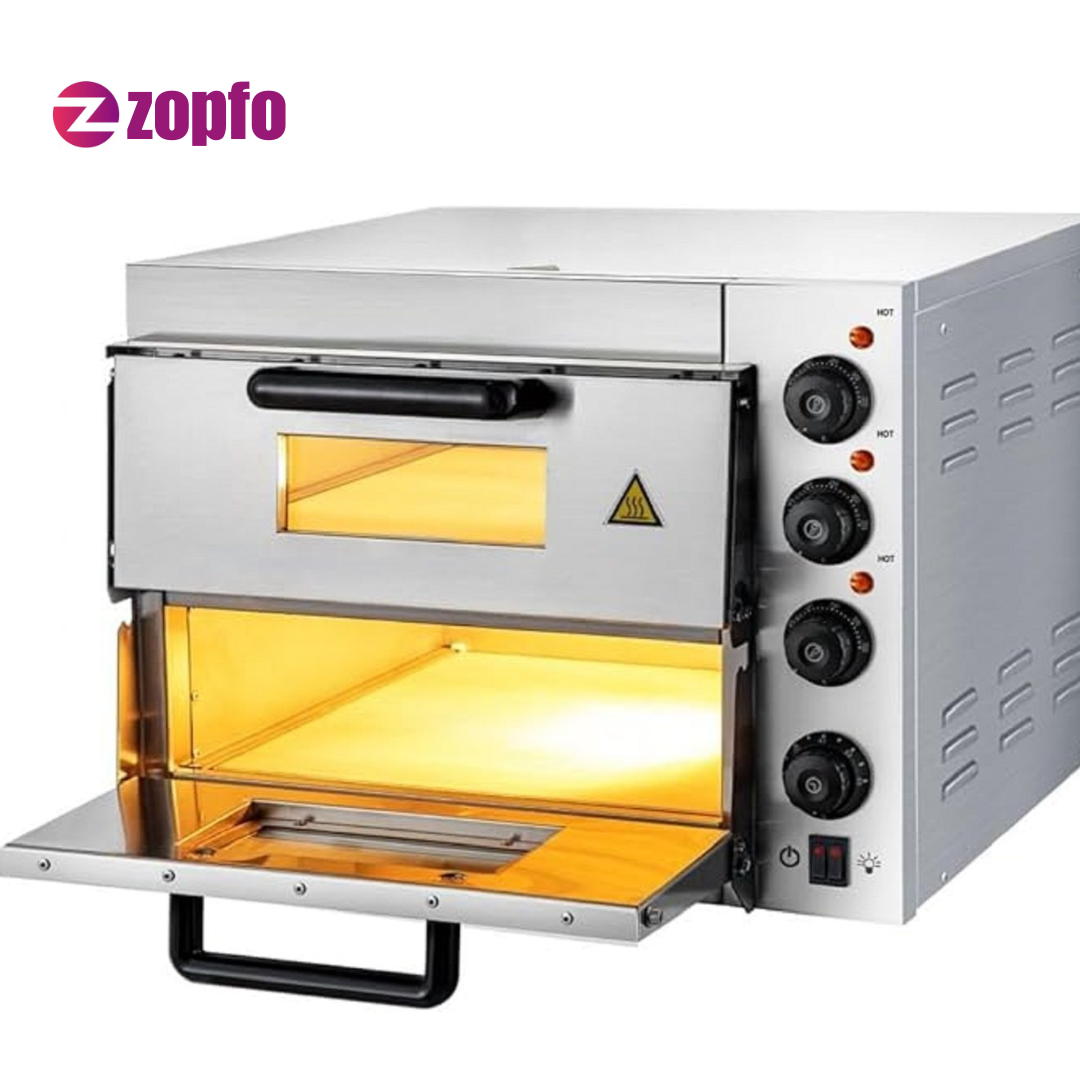 Electric Pizza Oven Double Deck 20×20 – Commercial Pizza Baking Oven