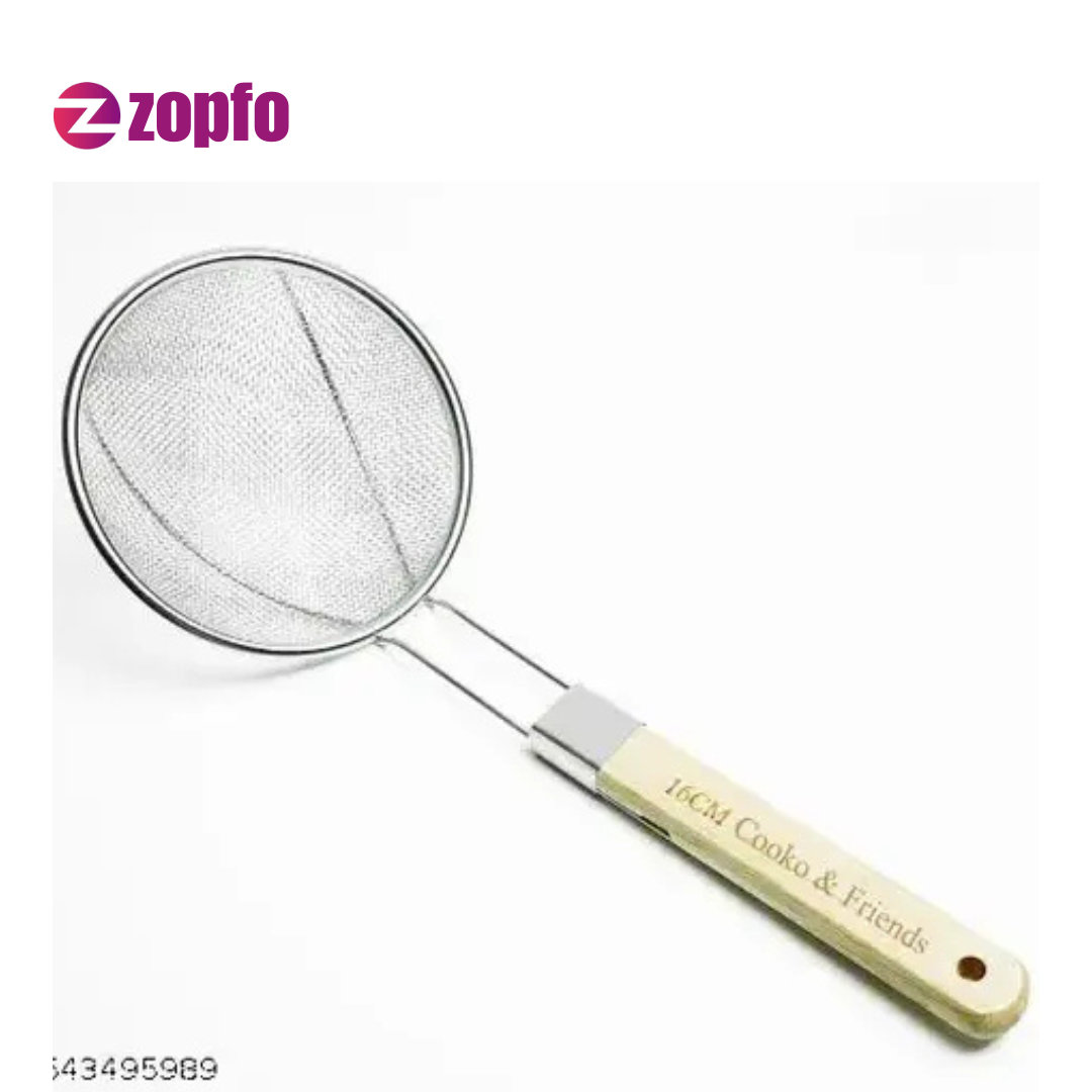 SS Handle Oil Strainer – Stainless Steel Cooking Oil Strainer - Image 2