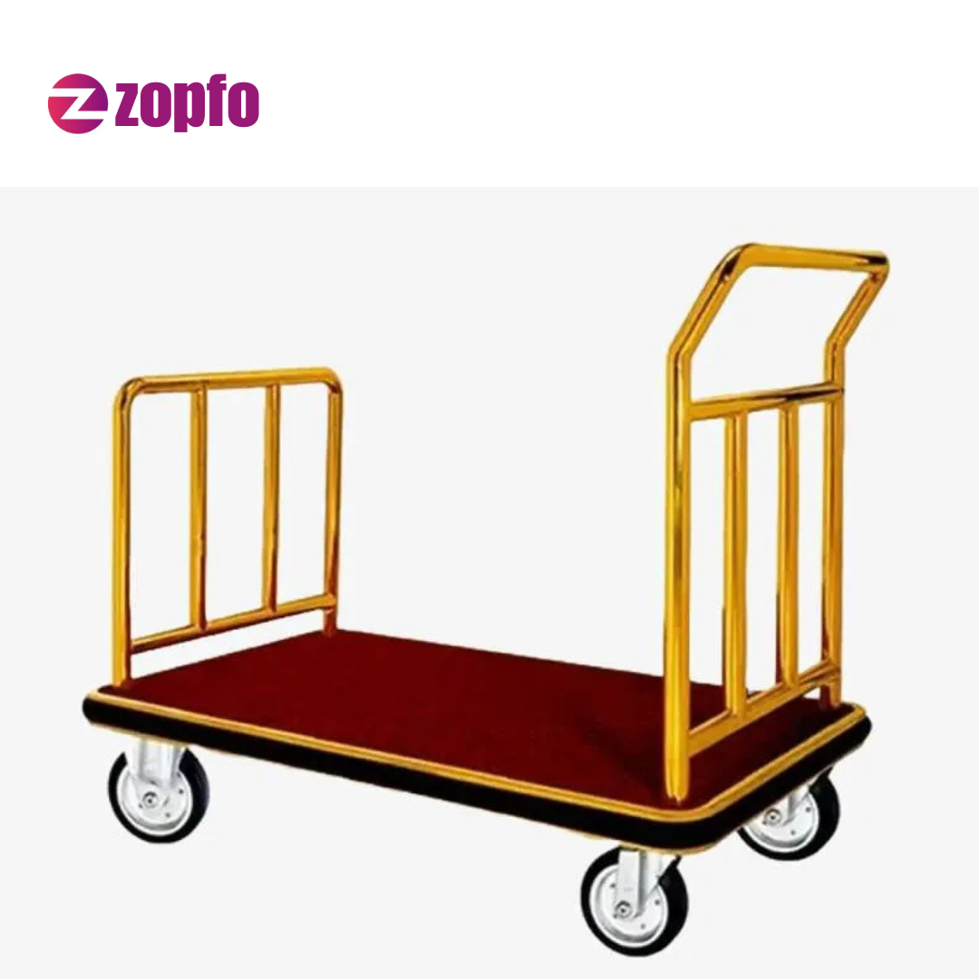 Lobby Luggage Trolley – Hotel Guest Baggage Cart