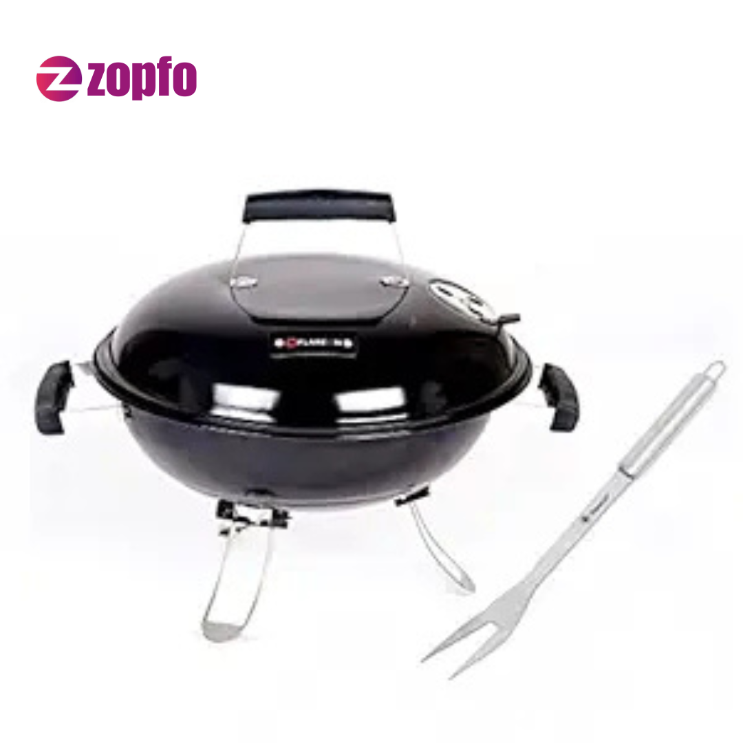 Charcoal Barbeque Grill Round – Outdoor Round BBQ Grill - Image 7