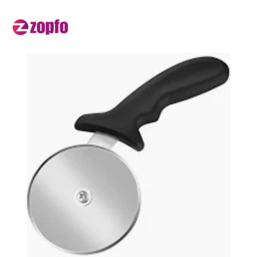 Plastic & Wooden Pizza Cutter – Stainless Steel Wheel Cutter