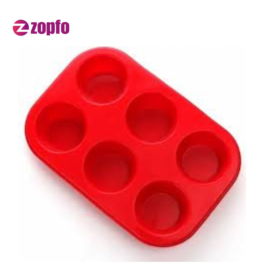 Silicon Muffin Mould 6 in 1 – Non-Stick Reusable Baking Tray - Image 3
