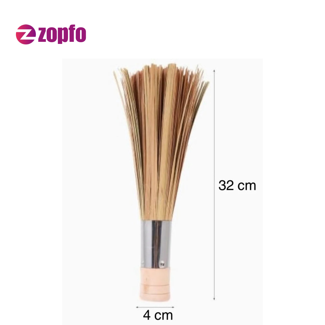 Wooden & Stainless Steel Chinese Broom – Commercial Kitchen Cleaning Tool - Image 4