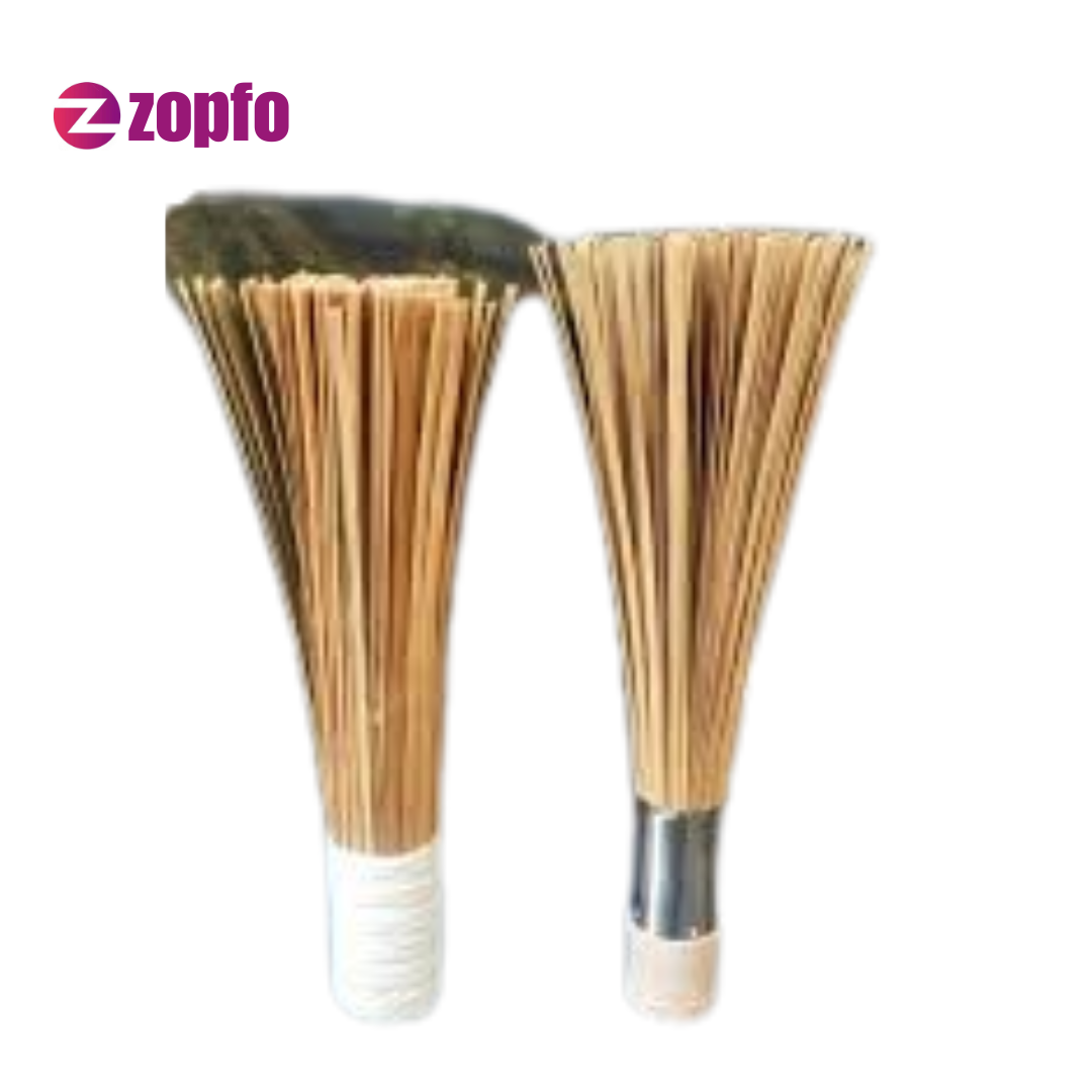 Wooden & Stainless Steel Chinese Broom – Commercial Kitchen Cleaning Tool - Image 3